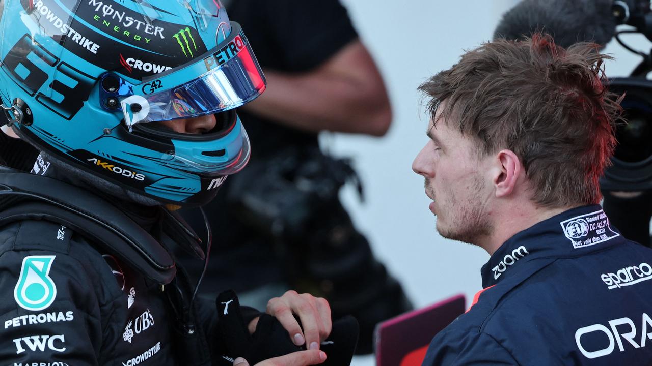 Max Verstappen was furious with George Russell after the sprint race. (Photo by Giuseppe CACACE / AFP)