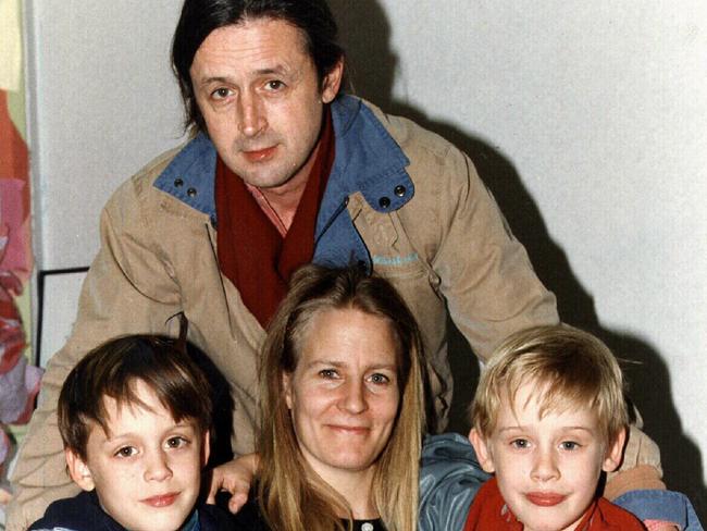 Macaulay Culkin with brother Kieran and his parents Kit Culkin and Patricia Bentrup. Culkin has been estranged from his father for decades. 