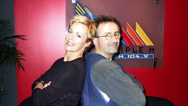 Amanda Keller and Andrew Denton during their days at Triple M.