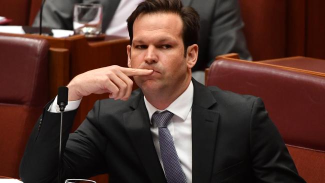 Minister for Resources Matt Canavan during Question Time. Picture: AAP