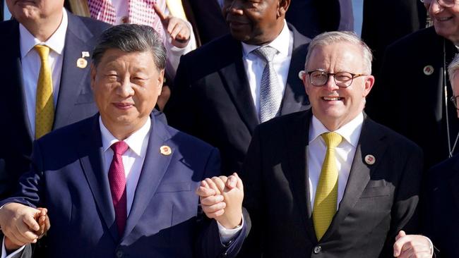 Chinese President Xi Jinping, Australian Prime Minister Anthony Albanese, UK Prime Minister Sir Keir Starmer and Colombian President Gustavo Petro with leaders of the G20 members. Picture: WPA Pool/Getty Images