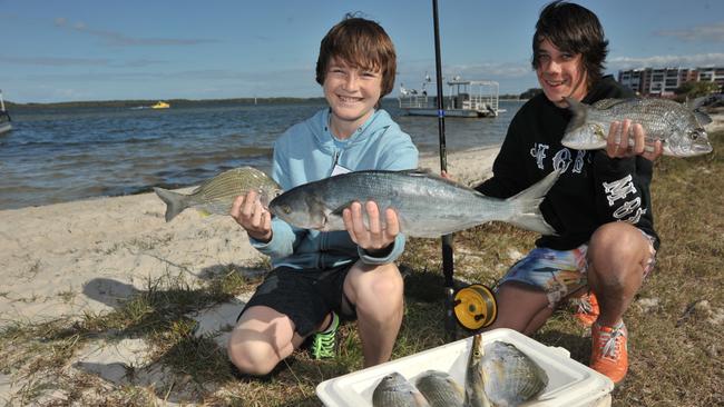 Fishing at Golden Beach.