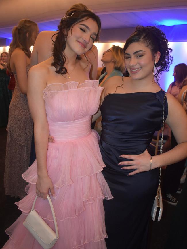 Piper Boyd and Cori Coll at Queensland Academies Creative Industries formal.