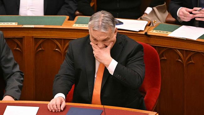 Viktor Orban at parliament in Budapest. Picture: AFP