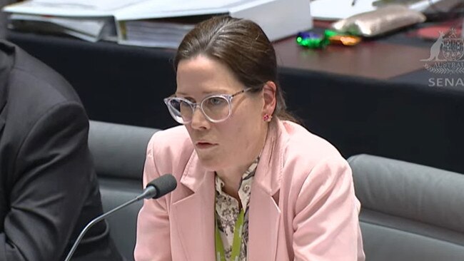 Senator Lambie interrupted DVA secretary Alison Frame as she responded to questions. Picture: Supplied