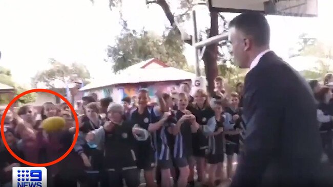 Faux pass: Premier’s footy fumble hits youngster in the face