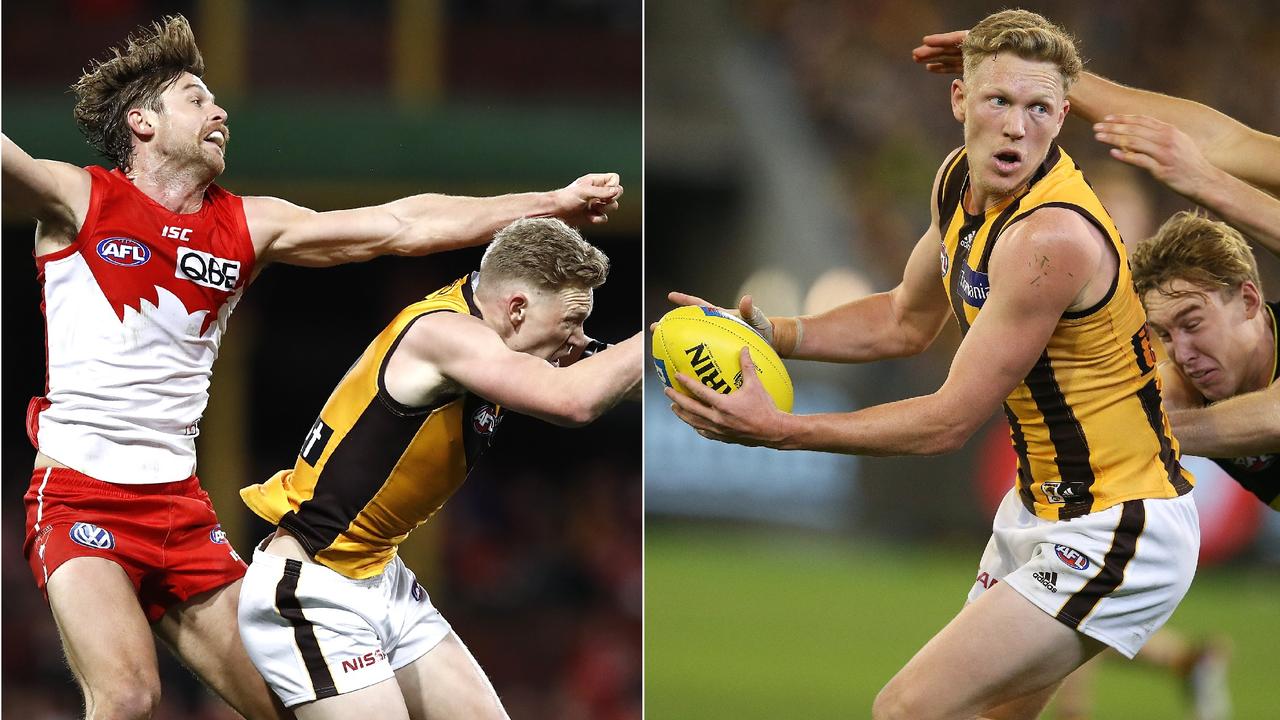 Hawthorn's James Sicily has struggled as a forward in recent weeks, but is a superstar as a defender.