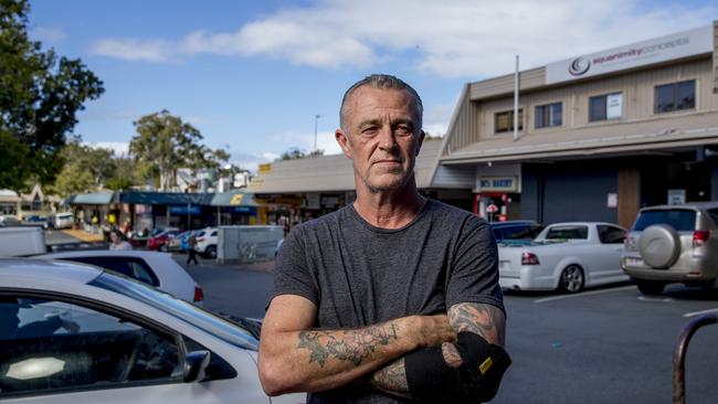 Little Drip cafe owner Rob Lewis has been calling for security at Ashmore Plaza Shopping Centre. Picture: Jerad Williams