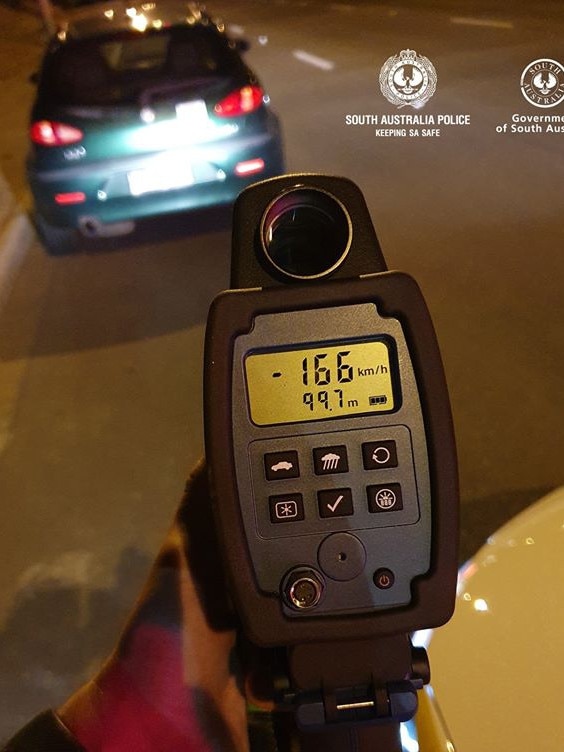 A teenage driver was caught speeding at 166km/h on the Southern Expressway. Picture: SA Police