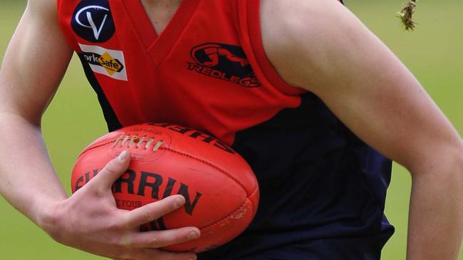 Frankston and District Junior Football League Finals. Mt Eliza Redlegs U/14 vs Frankston Rovers Brown at Langwarrin oval Sunday Aug 24 2014 Picture: Andrew Batsch