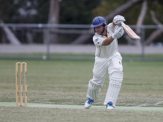 Red Hill captain Simon Dart went past 500 runs for the season when he made 85 not out against Pines on Saturday. Picture: Valeriu Campan