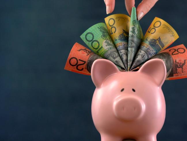 Australian superannuation, generic money dollars piggy bank