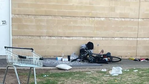 The backstreets around Hanson Road are alive with sex workers, massage parlours and people shooting up on the footpath. Picture: Luke Williams