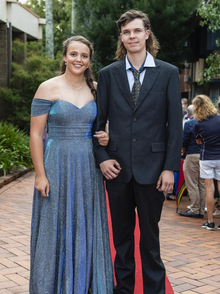 Felicity Koch and Jett Harch at Fairholme College formal, Wednesday, March 29, 2023. Picture: Kevin Farmer