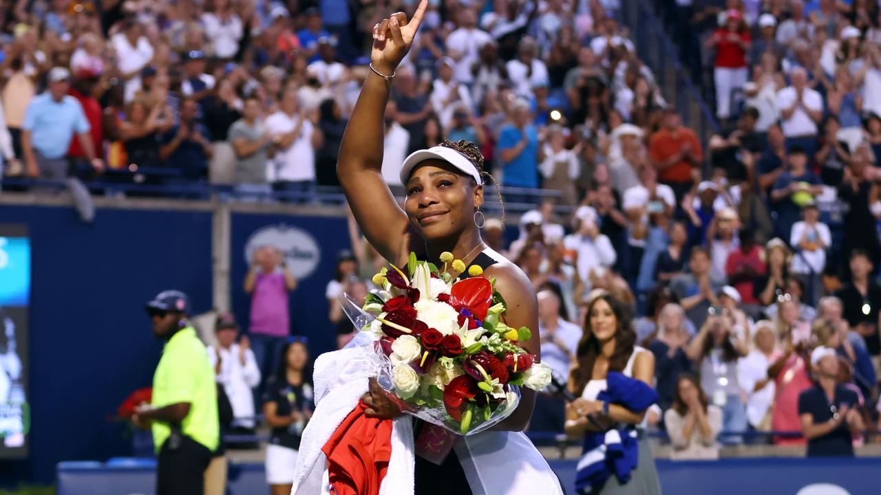 Serena Williams says goodbye to Toronto. Vaughn Ridley/Getty Images/AFP.