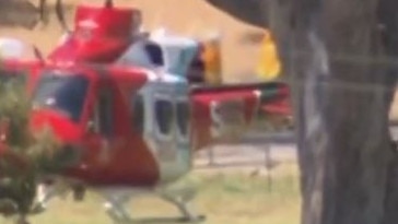 Police and emergency services have rushed to Main South Rd on Wattle Flat, after a crash between multiple cars and a truck. Picture: 7NEWS