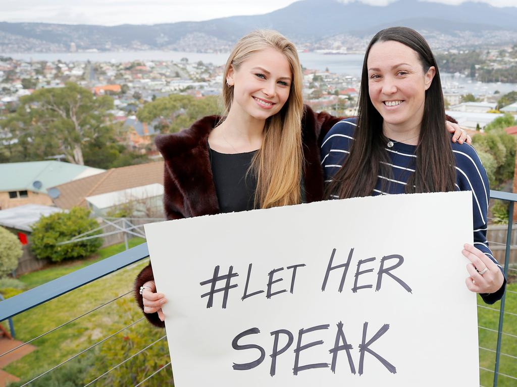 Sexual assault survivor and beneficiary of a scrap in Tasmania's gag laws Grace Tame and Walkley winning journalist Nina Funnell have worked tirelessly to give sexual assault survivors a voice. Picture: Supplied