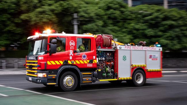 Fire Rescue Victoria respond to a call in Melbourne. Picture: Mark Stewart, on file.