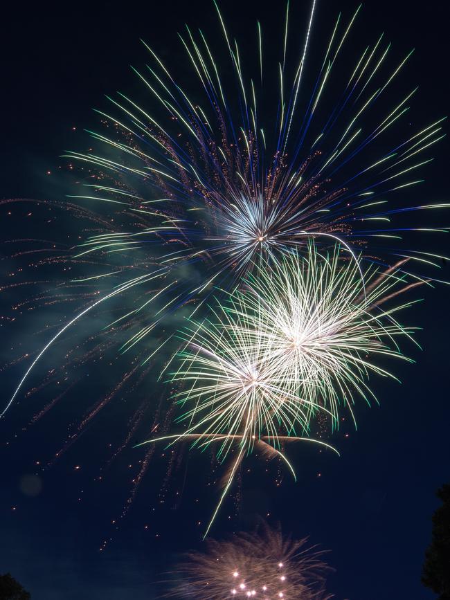 Fireworks at Yarra Park. Picture: Jay Town