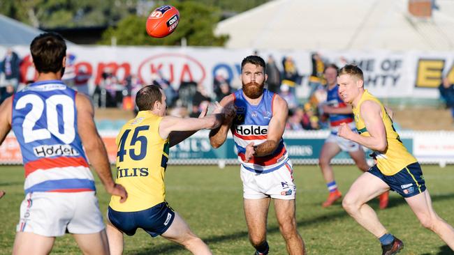 Central District Isaya McKenzie in action this year, is hoping to prove he deserves a shot in the AFL with West Coast. Picture: AAP/Morgan Sette