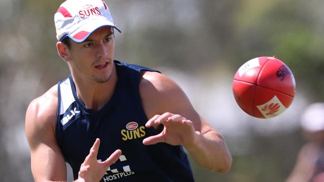 Jarryd Lyons at Gold Coast training. Picture: Regi Varghese