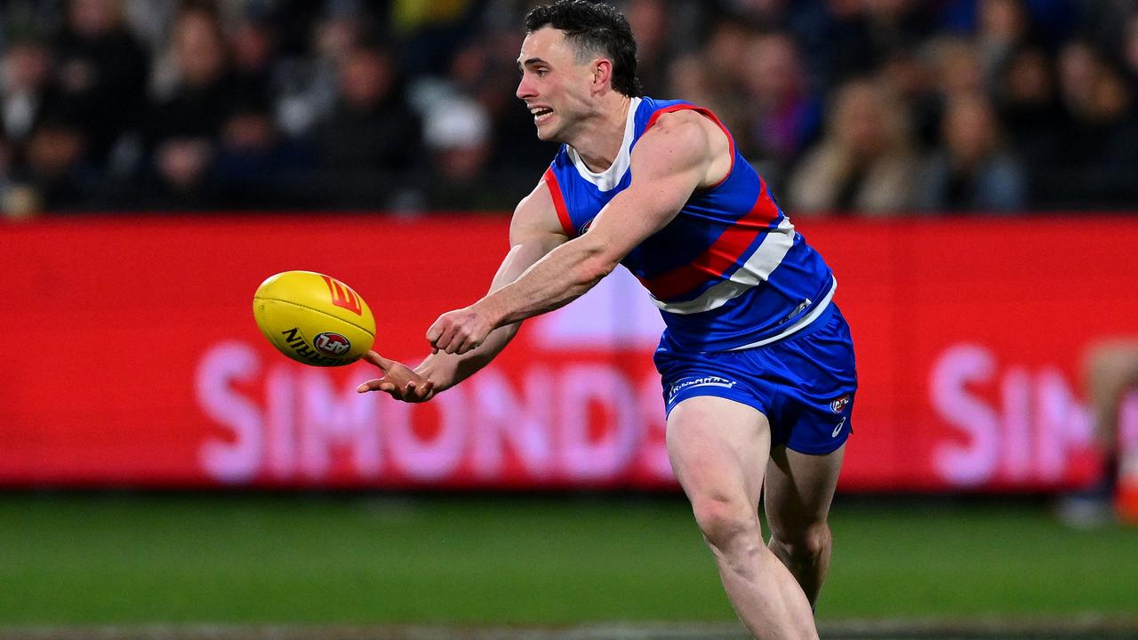 Toby McLean’s future at the Bulldogs is uncertain. Picture: Morgan Hancock/Getty Images.