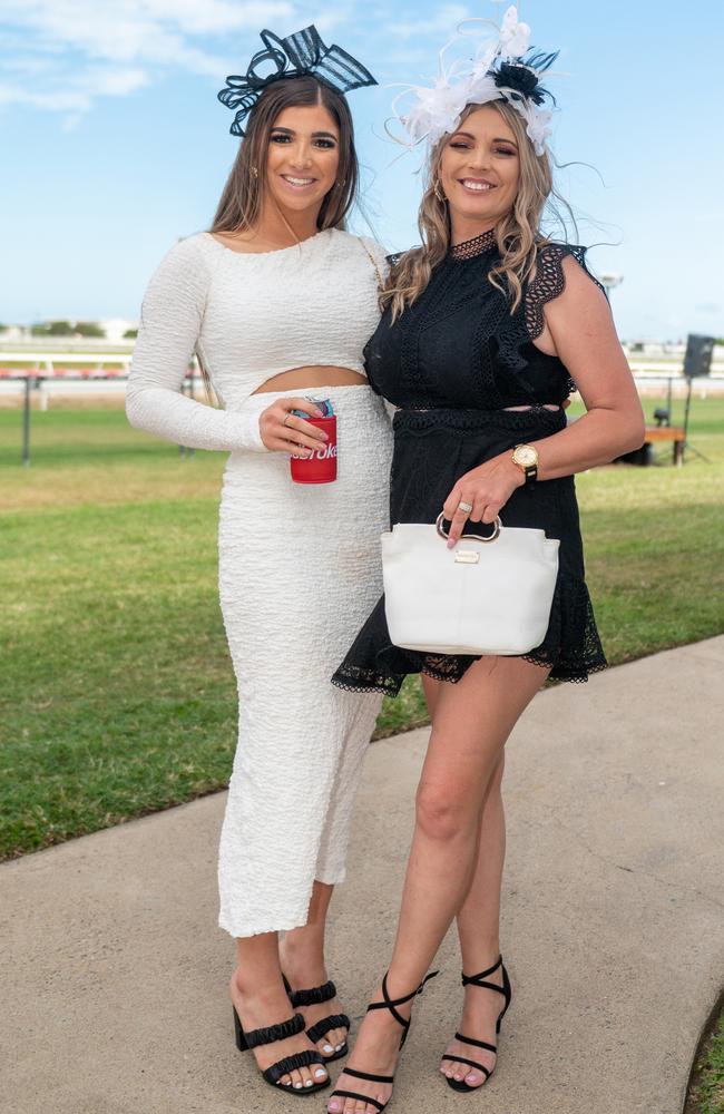 Kylie Phillips and Kylie Corkill at NQ Classic Derby Day Mackay Turf Club Saturday 30 September 2023 Picture: Michaela Harlow