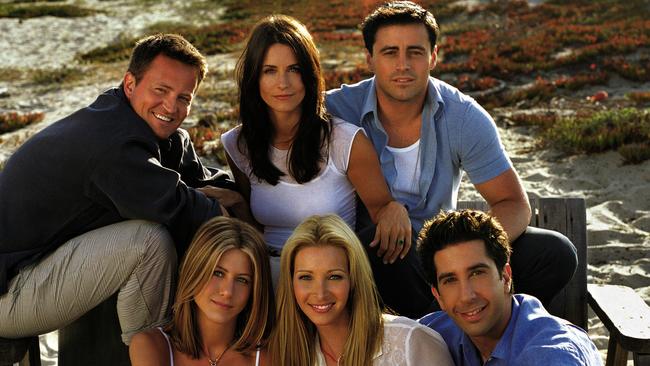 Matthew Perry, Courtney Cox Arquette, Matt LeBlanc and Jennifer Aniston, Lisa Kudrow, David Schwimmer of Friends.