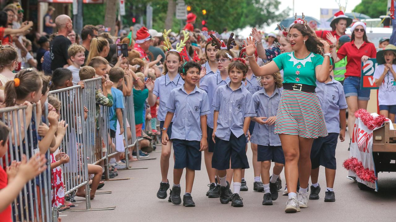 The Essington School in the annual Christmas Pageant and Parade down the Esplanade and Knuckey Streets. Picture: Glenn Campbell