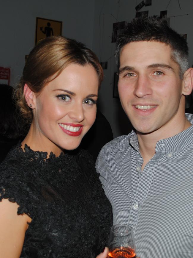 Kate Collins and Leigh Rebbeck at their engagement party. Picture: Advertiser Library