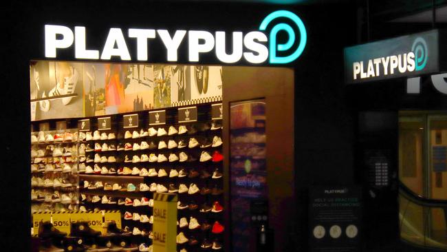 A Platypus shoe store in Brisbane. Picture: David Clark