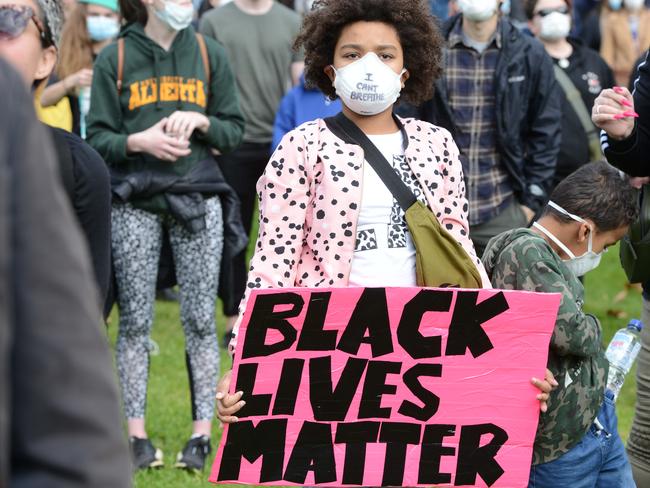 Images from the Black Lives Matter protest in Adelaide’s Victoria Square. Picture: Brenton Edwards