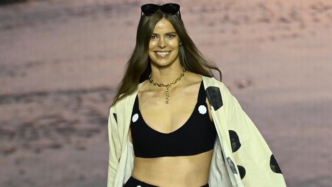 SYDNEY, AUSTRALIA - MAY 12: Robyn Lawley walks the runway in a design by SAINT SOMEBODY during The Curve Edit show during Afterpay Australian Fashion Week 2022 Resort '23 Collections at Carriageworks on May 12, 2022 in Sydney, Australia. (Photo by Stefan Gosatti/Getty Images)