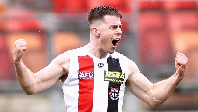 Jack Higgins made a brilliant start to his career at St Kilda. Picture: Cameron Spencer/AFL Photos/via Getty Images