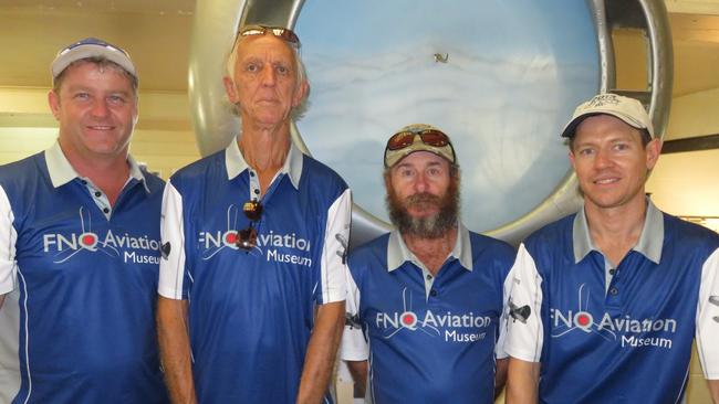 Members of the FNQ Aviation Museum Christian McDonald, Richard Rudd, Stephen Johnston and Brendan Kent. Picture: David Anthony.