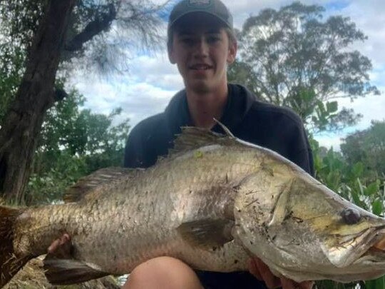 Michael Cameron, 16, caught the fish in the Logan River using soft bait. Picture: Facebook/Gold Coast Fishing Fanatics