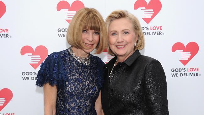 Anna Wintour with longtime friend, Hillary Clinton. Picture: Dimitrios Kambouris/Getty Images for Michael Kors