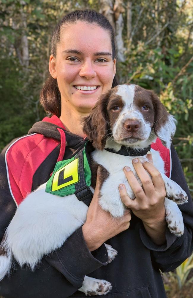 Jayde is a wildlife scientist, currently mentored by Australia’s top detection dog trainer, Steve Austin. Picture: Contributed