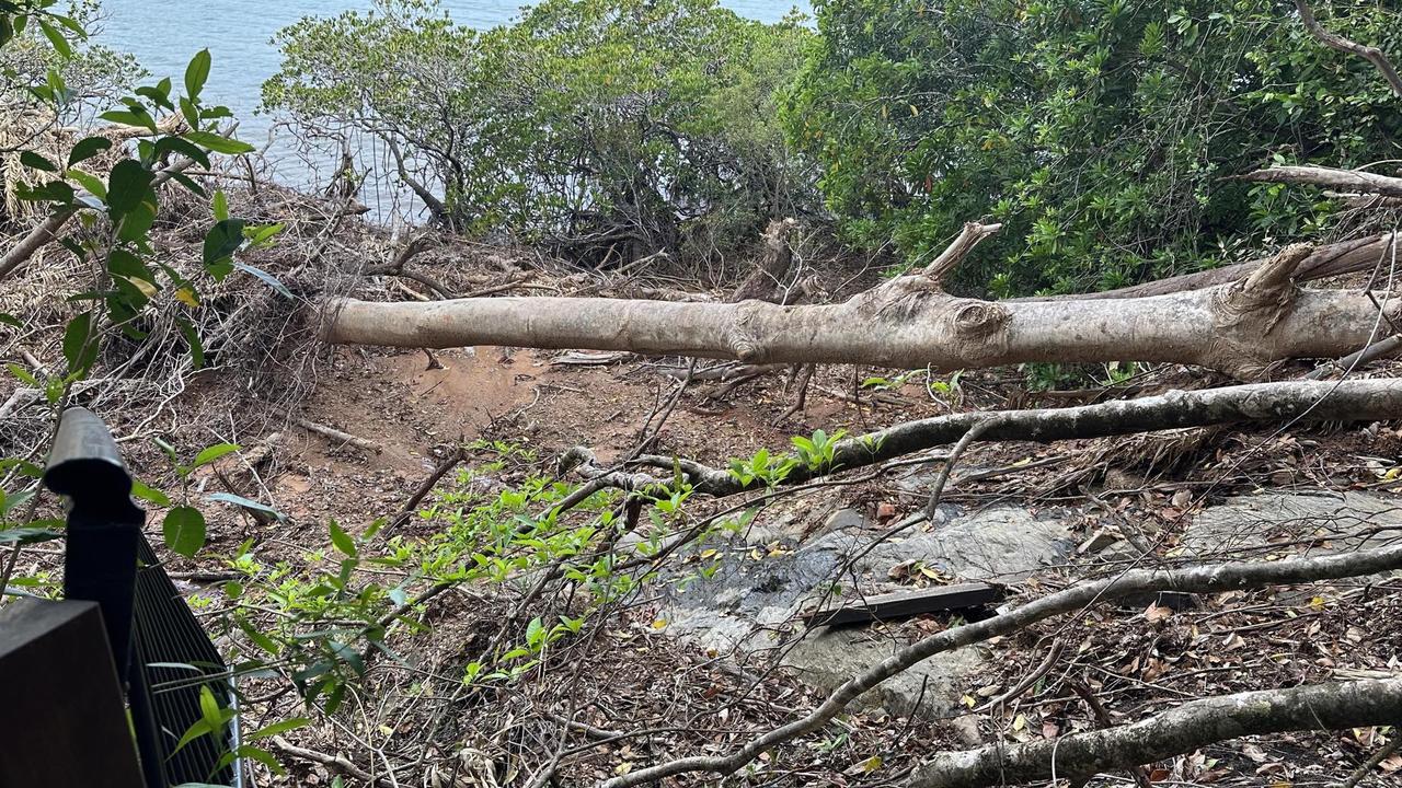 The Kulki Beach lookout near Cape Tribulation was destroyed during ex-Tropical Cyclone Jasper.