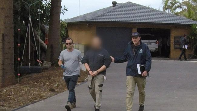 One of the men charged after raids targeting illicit drug supply in Central Coast and Newcastle., Images supplied by NSW POLICE