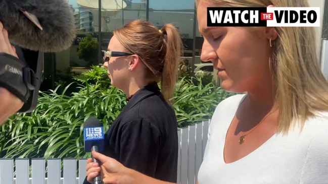 Kate Tayla Johnson leaves court