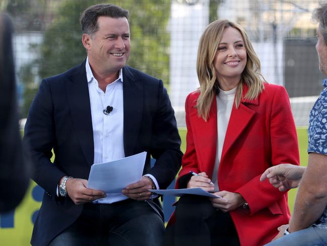 Allison Langdon and former Today Show co-host Karl Stefanovic, left, in 2020. Picture: News Corp Australia