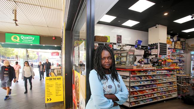 Marta Rob, owner of On The Way Convenience Store in the CBD, says her customers are left feeling scared. Picture: Brett Hartwig