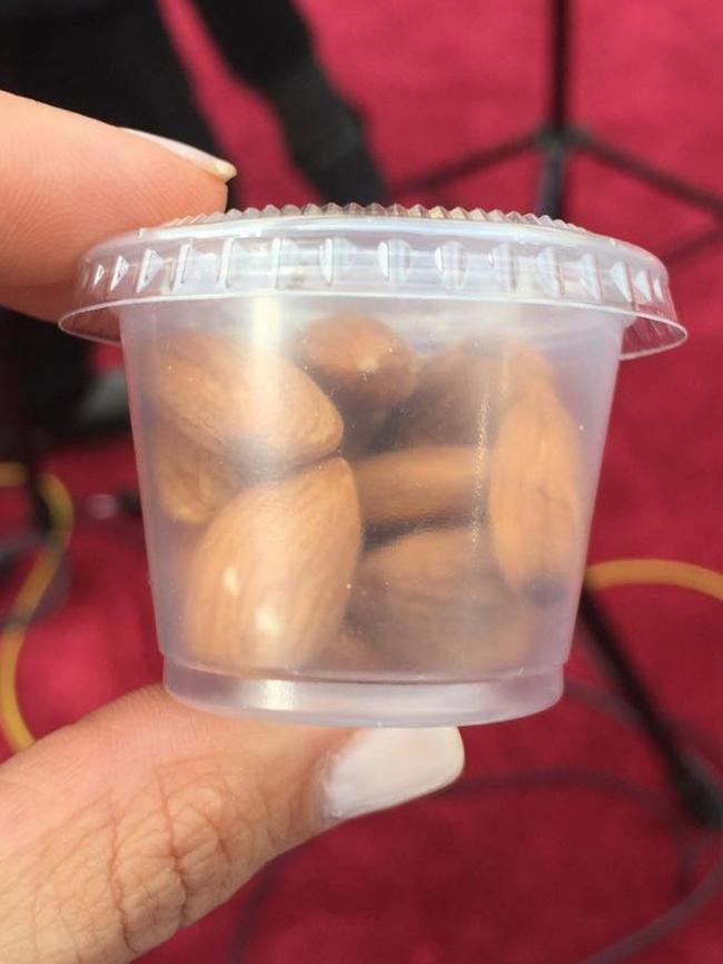 With a tub of official nuts. Picture: Instagram