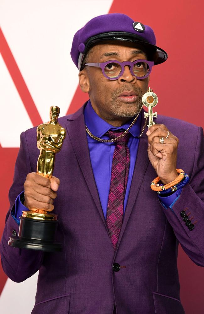 Spike Lee, winner of Best Adapted Screenplay for BlacKkKlansman. Picture: Getty