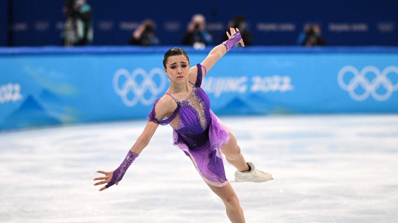 Russia's Kamila Valieva competes with the world watching on. Photo by Manan VATSYAYANA / AFP.