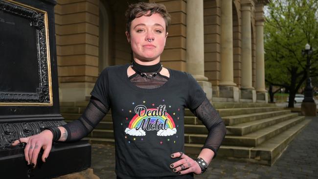 TERF WARS: Councillor Jax Fox is outraged by an anti-transgender forum being held at Hobart Town Hall. Picture: Kenji Sato