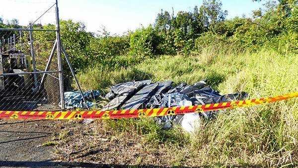 Lismore City Council is investigating a number of illegal asbestos dumping incidents, including asbestos found on public land at Exton Street, North Lismore on Tuesday, June 12. Picture: Lismore City Council