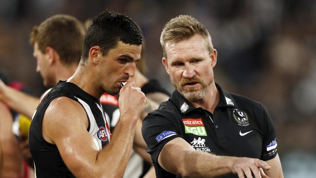 Nathan Buckley quit as coach of Collingwood in June 2021. Picture: Getty