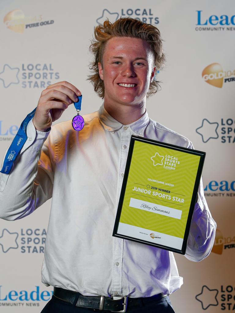 Cranbourne Leader Junior Sports Star Riley Simmons.